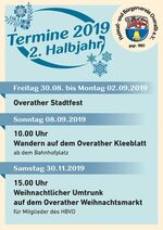 Programm 2. Halbjahr 2019